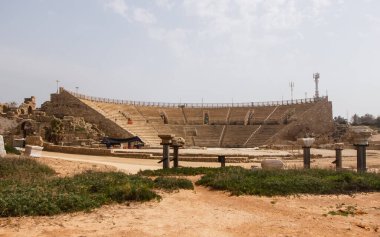 ruins of the amphitheater in Caesarea