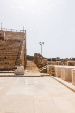 ruins of the amphitheater in Caesarea