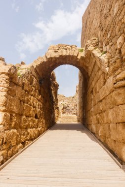ruins of the amphitheater in Caesarea
