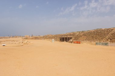 Ruins of buildings in Caesarea. Israel