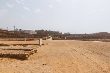 Ruins of buildings in Caesarea. Israel