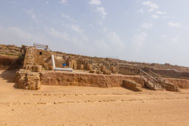 Ruins of buildings in Caesarea. Israel