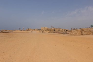 Ruins of buildings in Caesarea. Israel