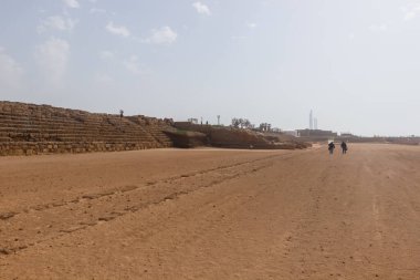 Ruins of buildings in Caesarea. Israel