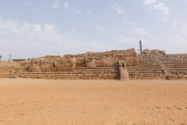 Ruins of buildings in Caesarea. Israel