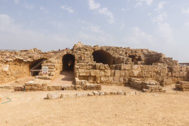 Ruins of buildings in Caesarea. Israel