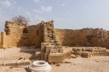 Ruins of buildings in Caesarea. Israel