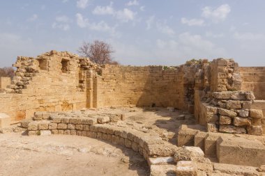 Ruins of buildings in Caesarea. Israel