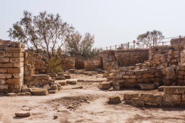 Ruins of buildings in Caesarea. Israel