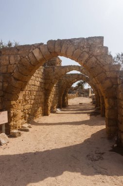 Ruins of buildings in Caesarea. Israel