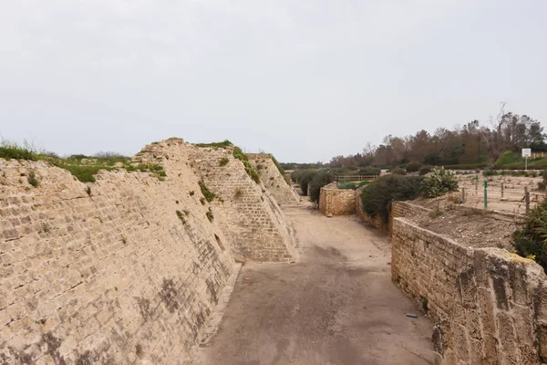 Ruins of buildings in Caesarea. Israel