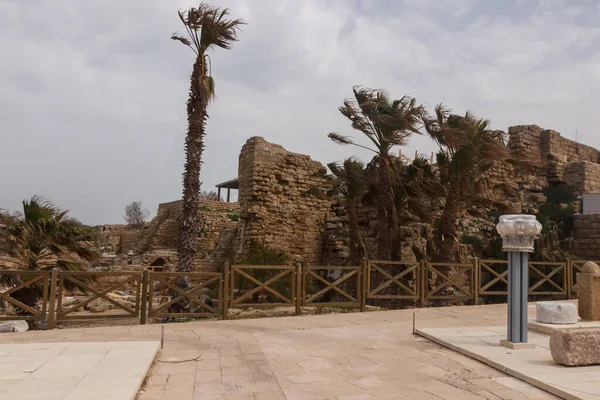 Ruins Buildings Caesarea Israel — Fotografia de Stock