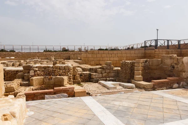 Ruins Remains Pillars Caesarea — Fotografia de Stock
