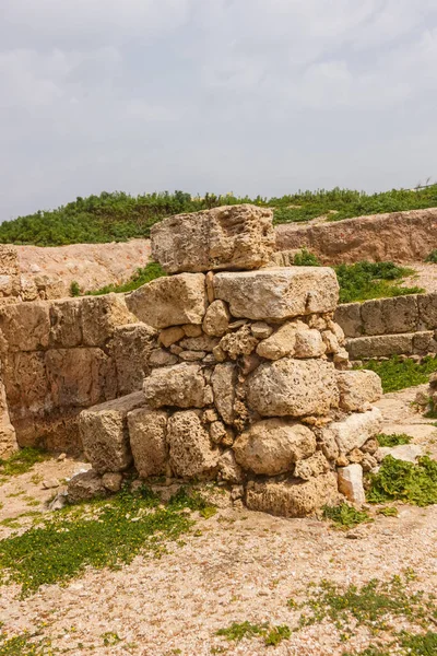 Ruins Buildings Caesarea Israel — стоковое фото