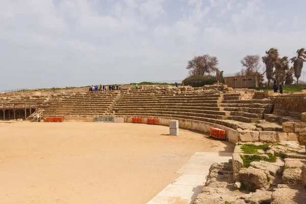 Ruins of buildings in Caesarea. Israel