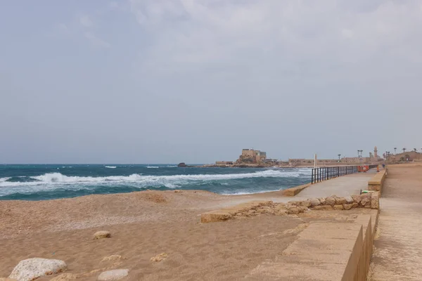 Coast Ruins Caesarea Israel — Stock fotografie