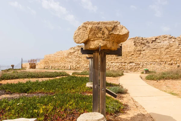 Ruins of buildings in Caesarea. Israel