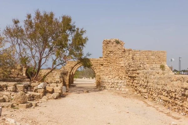 Ruins Buildings Caesarea Israel — Fotografia de Stock