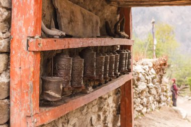 Himalayalar 'daki yolda bir sersemin davulları.