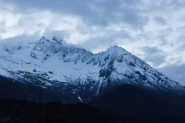 Snow Peaks Evening Manaslu Region — Stock Photo, Image
