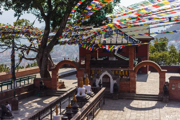 Λόγοι Και Κτίρια Στο Swayambhunath Νεπάλ — Φωτογραφία Αρχείου