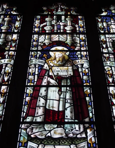 Grange Sands Cumbria United Kingdom September 2021 Ancient Stained Glass — Stock Photo, Image