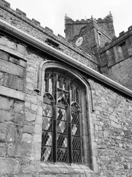 Histórico Priorato Cartmel Medieval Cumbria Ahora Iglesia Parroquial San Miguel —  Fotos de Stock