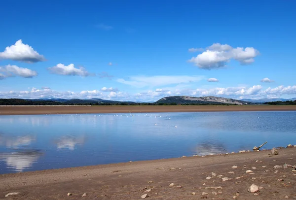 Ποταμός Κεντ Στο Cumbria Τους Λόφους Περιοχή Λίμνη Στην Απόσταση — Φωτογραφία Αρχείου