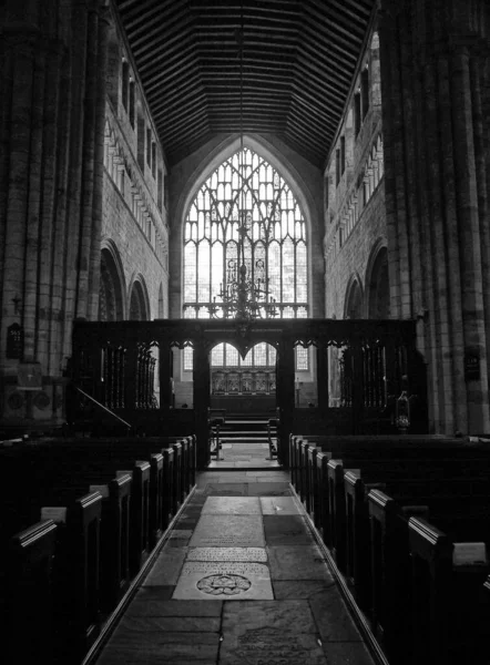 Cartmel Cumbria United Kingdom Sseptember 2021 Interior Historic Medieval Cartmel — стоковое фото