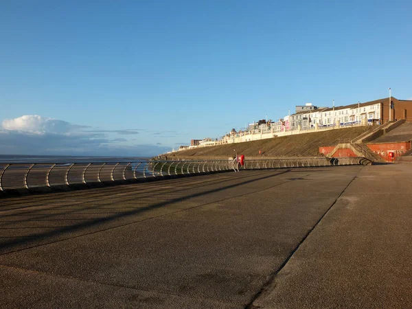 Blackpool Lancashire Storbritannien Mars 2022 Utsikt Över Strandpromenaden Norra Svarta — Stockfoto