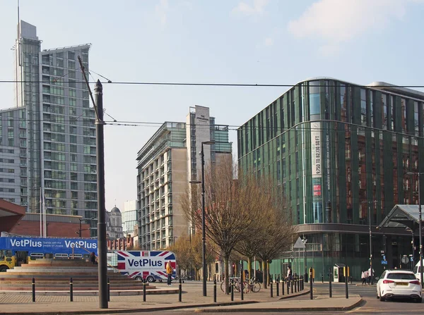 Manchester Reino Unido Marzo 2022 Vista Plaza San Pedro Manchester — Foto de Stock