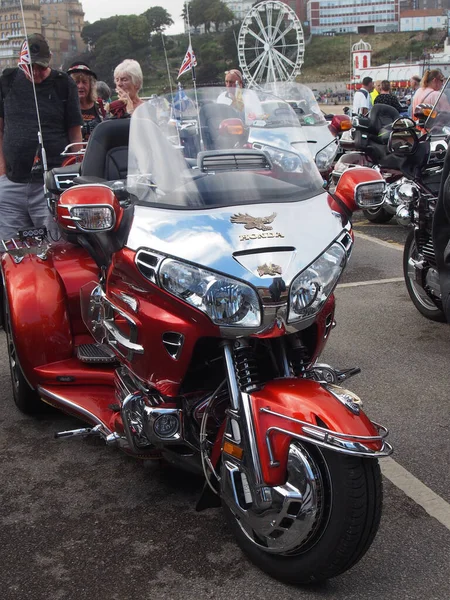 Scarborough North Yorkshire Royaume Uni Septembre 2022 Motocyclette Motards Rouges — Photo