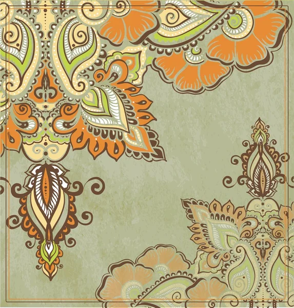 Fondo ornamental indio — Vector de stock