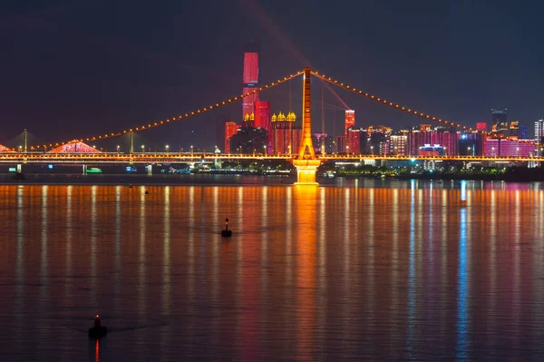 Сцени Річкового Мосту Янцзи Угані Китай — стокове фото