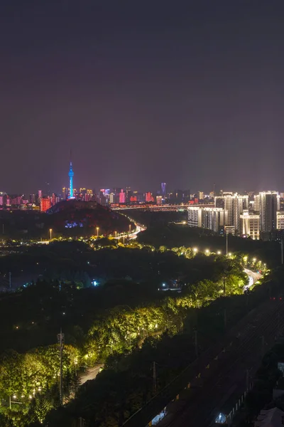 Wuhan Város Látképe Hubei Ben Kínában — Stock Fotó