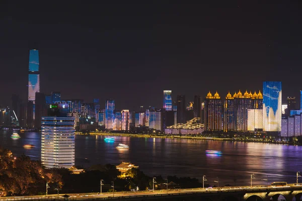 Wuhan City Panorama Miasta Hubei Chiny — Zdjęcie stockowe