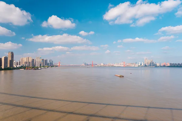 Wuhan Stad Skyline Landskap Hubei Kina — Stockfoto