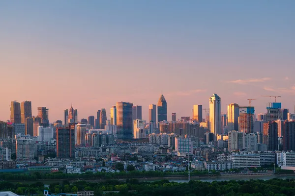 Panorama Della Città Wuhan Hubei Cina — Foto Stock