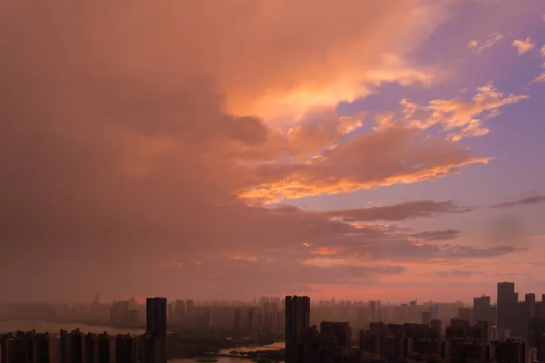 Wuhan Cidade Skyline Cenário Hubei China — Fotografia de Stock
