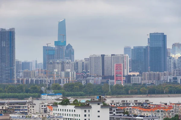 Wuhan City Panorama Miasta Hubei Chiny — Zdjęcie stockowe