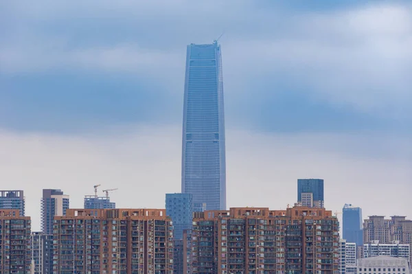 Wuhan City Panorama Miasta Hubei Chiny — Zdjęcie stockowe