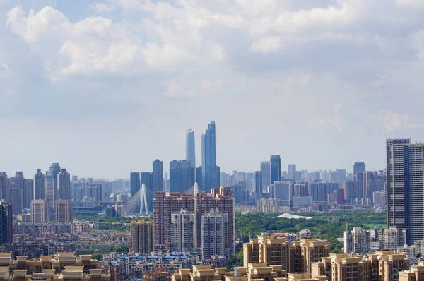 Wuhan Stad Skyline Landschap Hubei China — Stockfoto