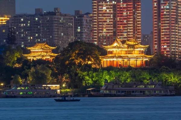 Wuhan City Panorama Miasta Hubei Chiny — Zdjęcie stockowe