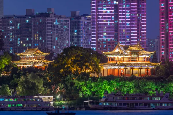 Wuhan City Panorama Miasta Hubei Chiny — Zdjęcie stockowe