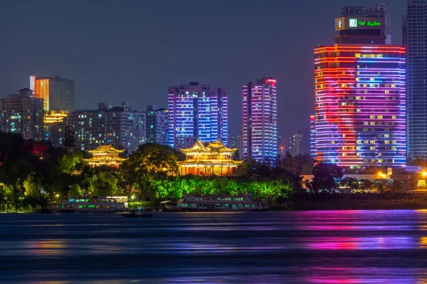 Wuhan Stad Skyline Landskap Hubei Kina — Stockfoto