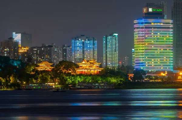 Wuhan City Panorama Miasta Hubei Chiny — Zdjęcie stockowe