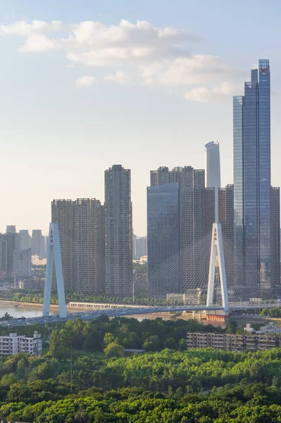 Wuhan City Panorama Scenérie Hubei Čína — Stock fotografie