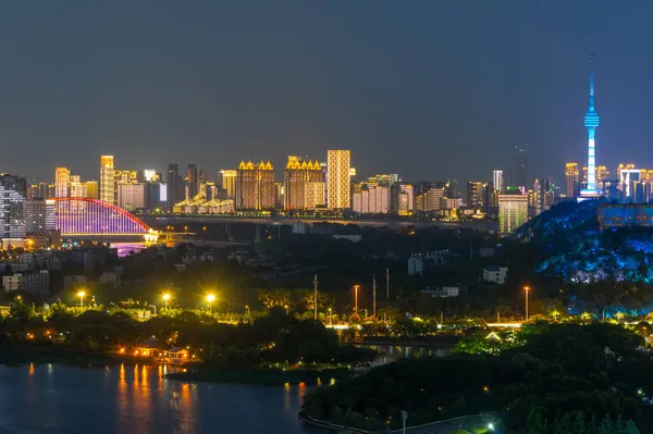 Wuhan Cidade Skyline Cenário Hubei China — Fotografia de Stock