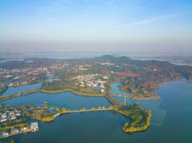 Hubei Wuhan Doğu Gölü Sahnesi Sonbahar Sonbaharı Sahnesi