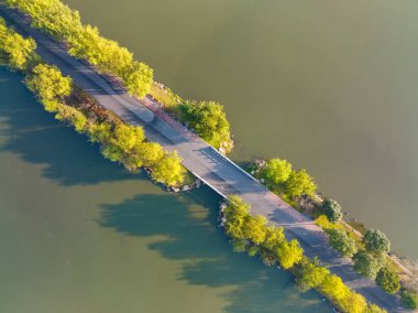 Hubei Wuhan Doğu Gölü Sahnesi Sonbahar Sonbaharı Sahnesi